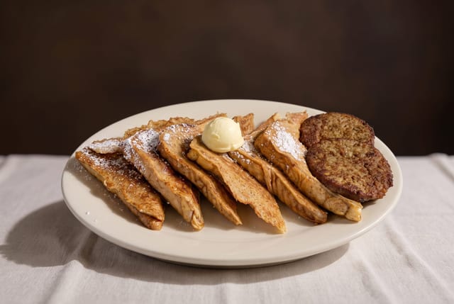 French Toast & Meat.