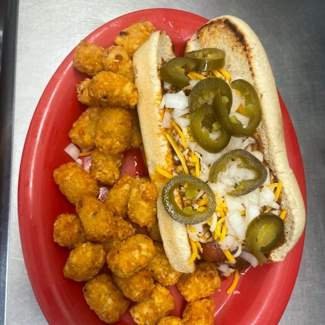Chili Dog with Cheese.