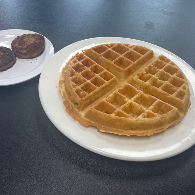 Belgian Waffle & Meat.