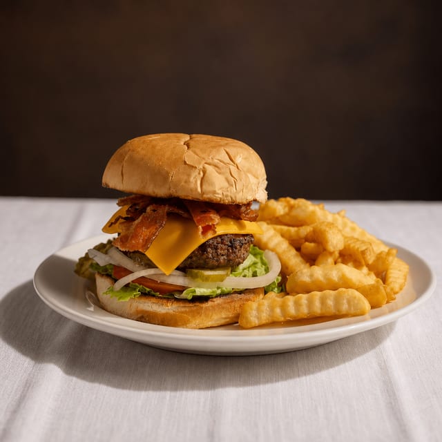 B-C-B Bacon Cheese Burger.